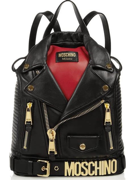 moschino leather jacket bag replica|moschino leather biker bag.